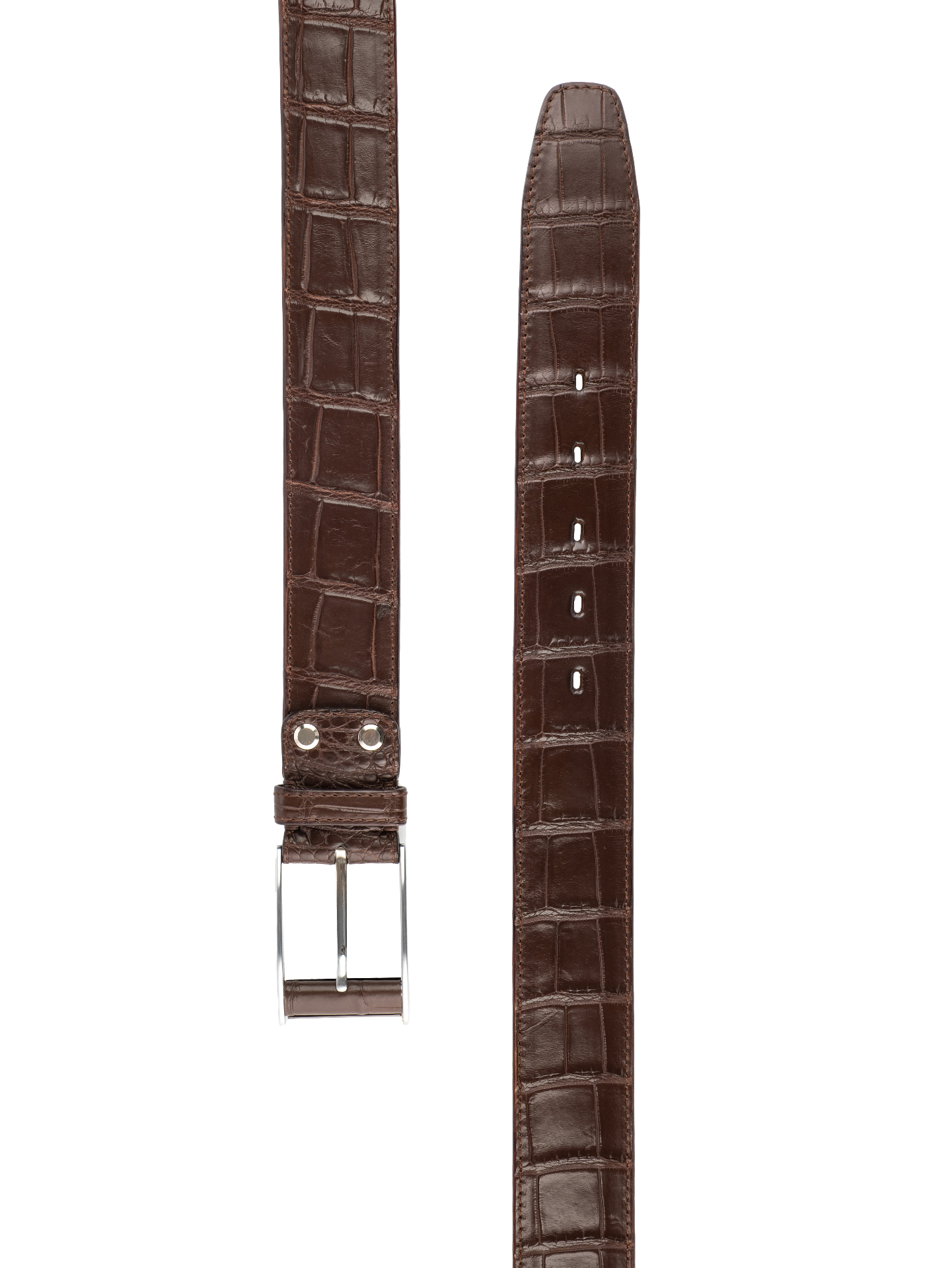 Espresso Crocodile Belt view 3
