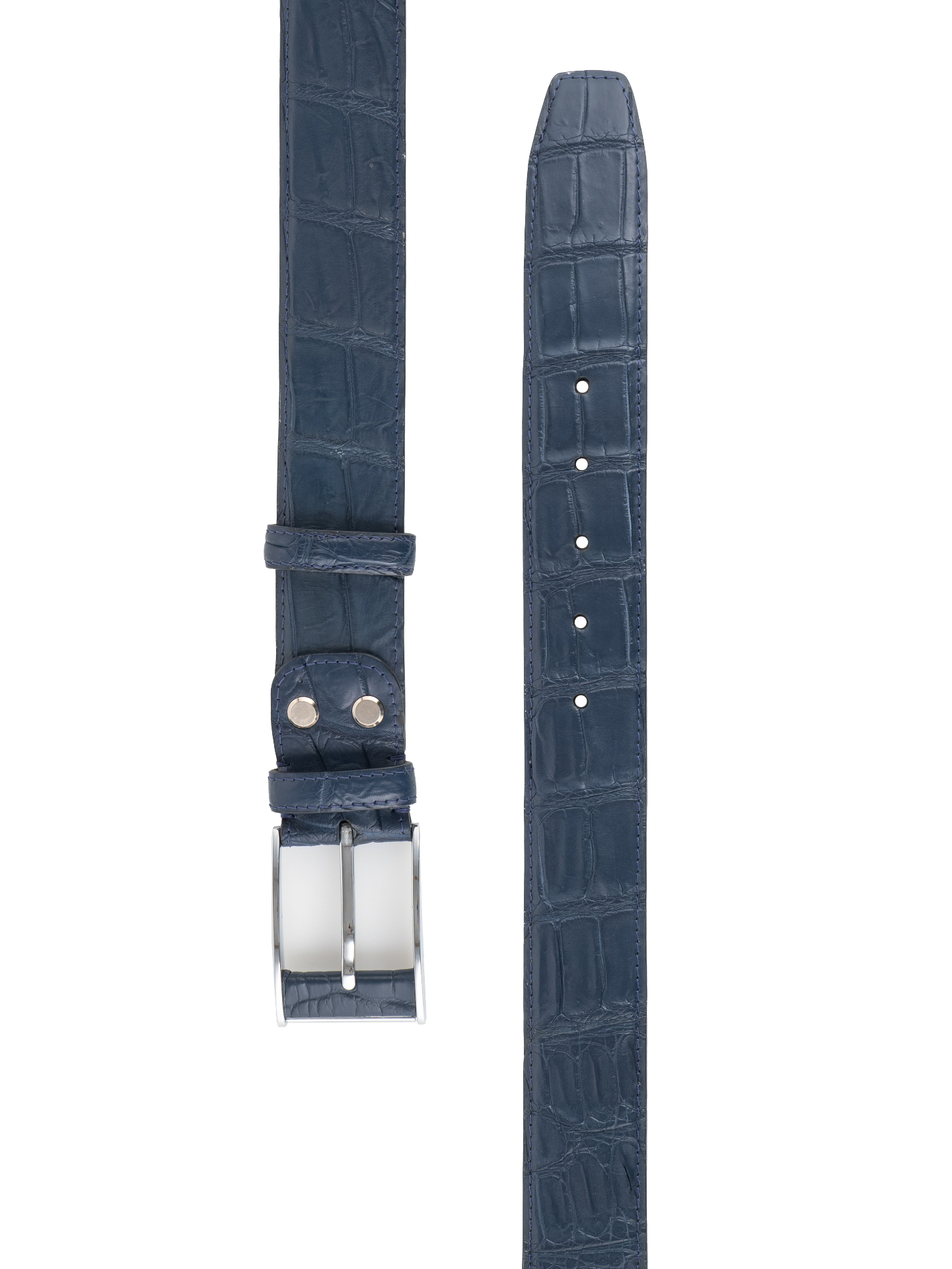 Navy Crocodile Belt view 3