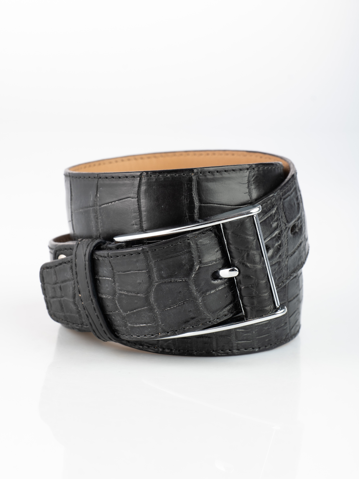 Noir Crocodile Belt view 2
