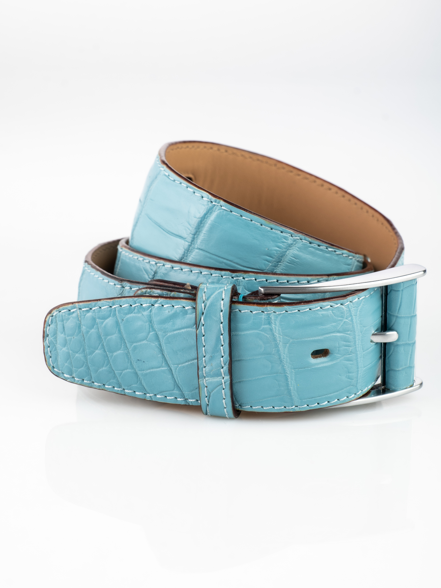 Turquoise Crocodile Belt view 2
