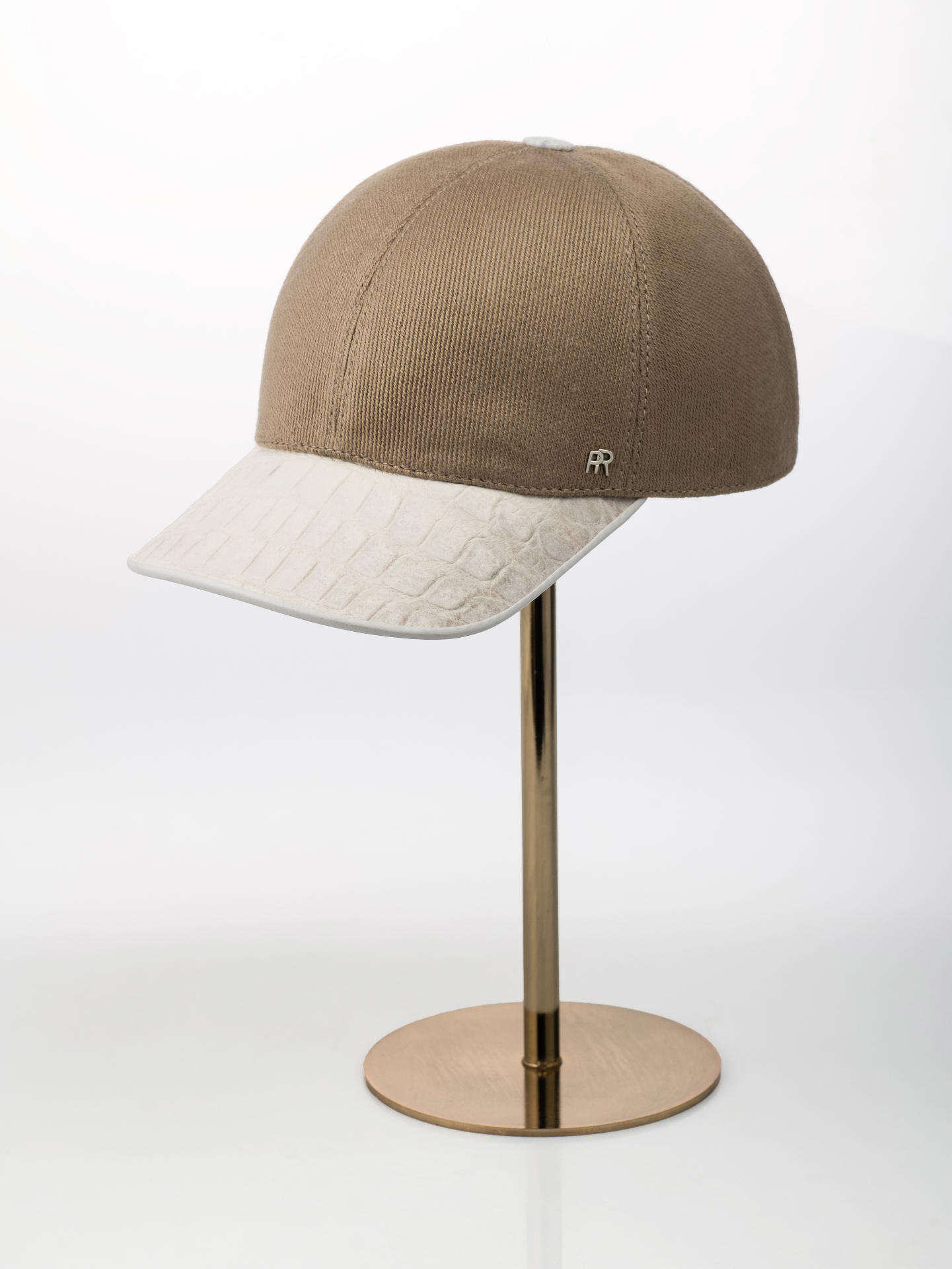 Camel Leather & Crocodile Cap
