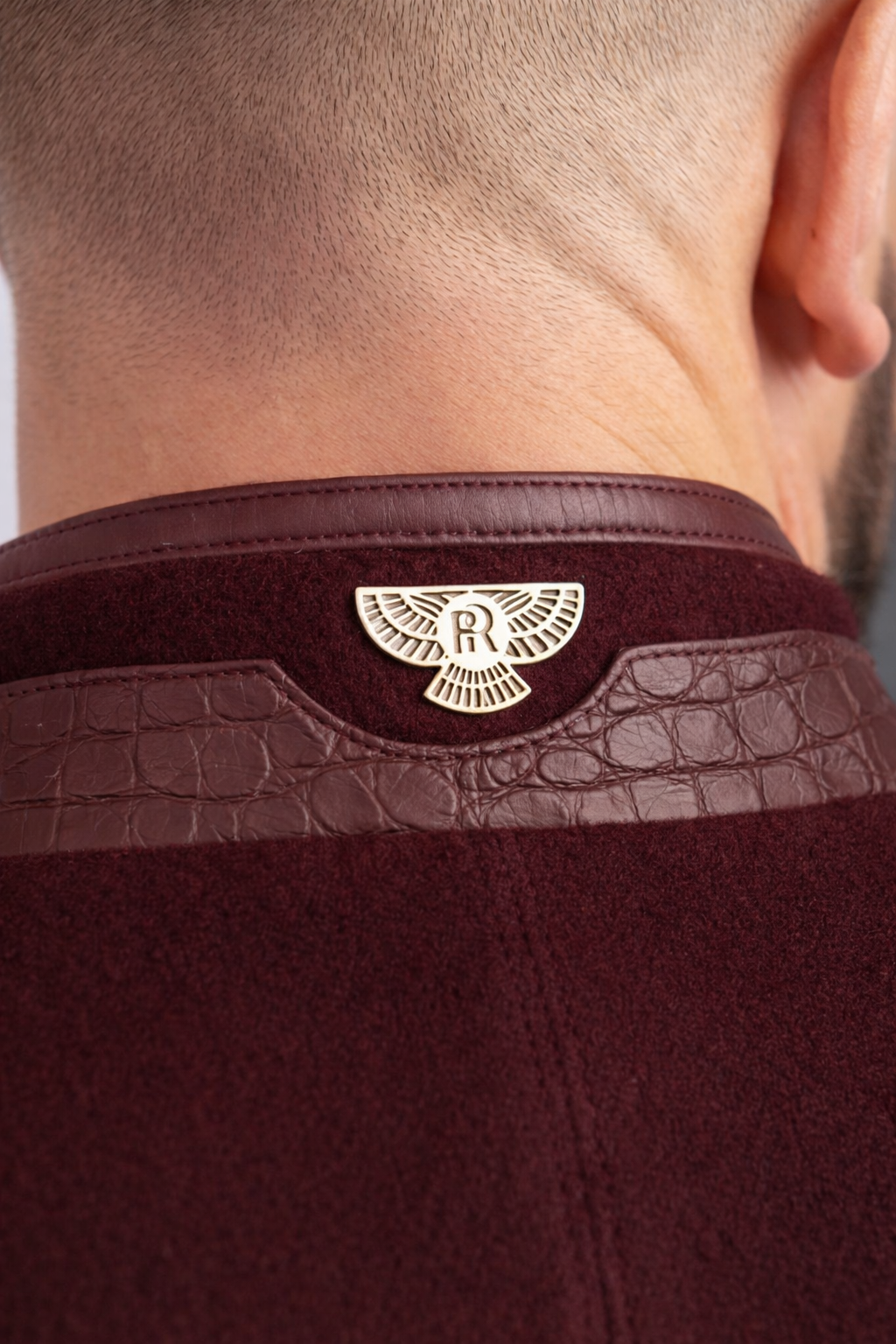 Bordeaux Crocodile Vest view 4