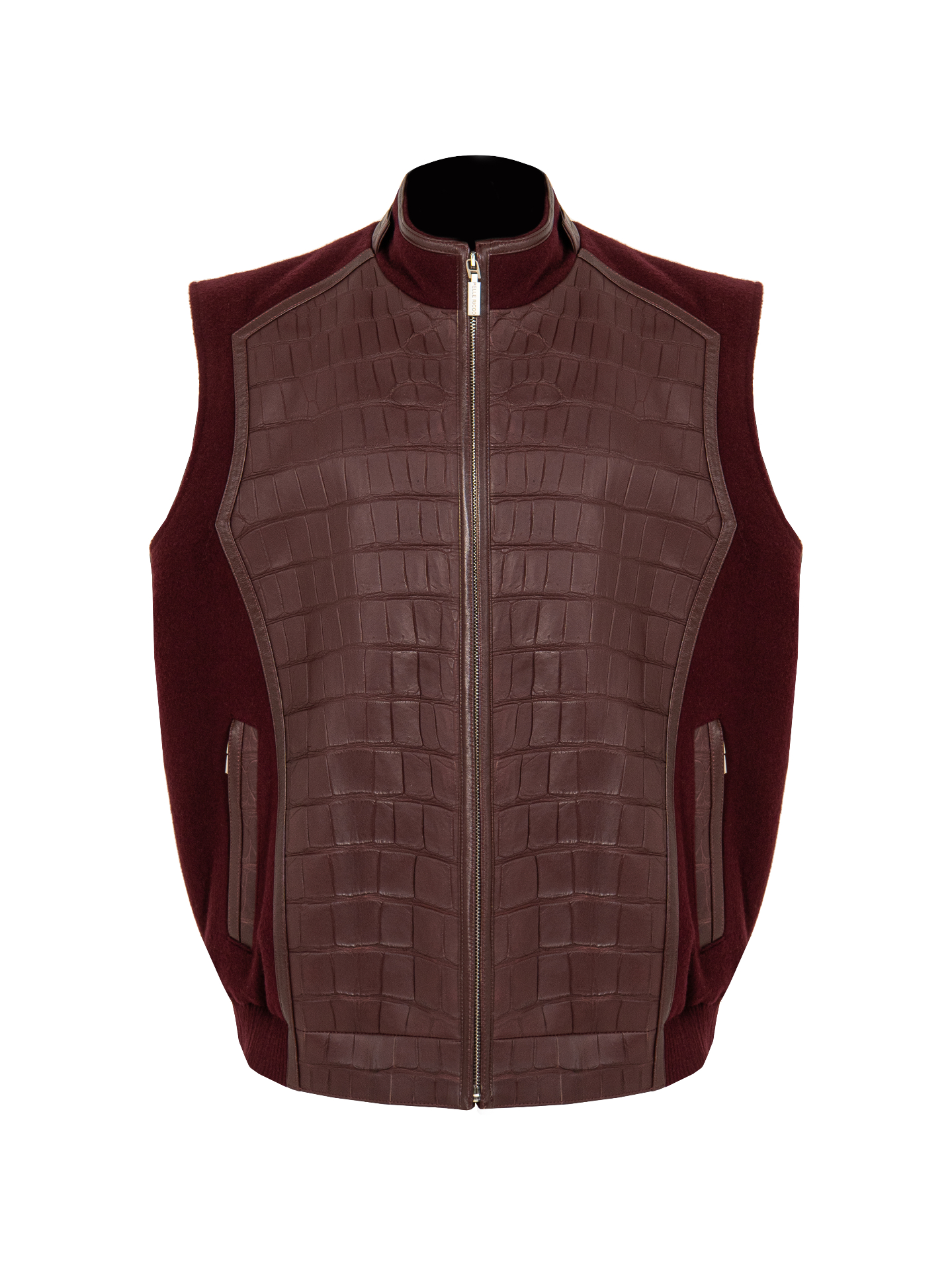Bordeaux Crocodile Vest