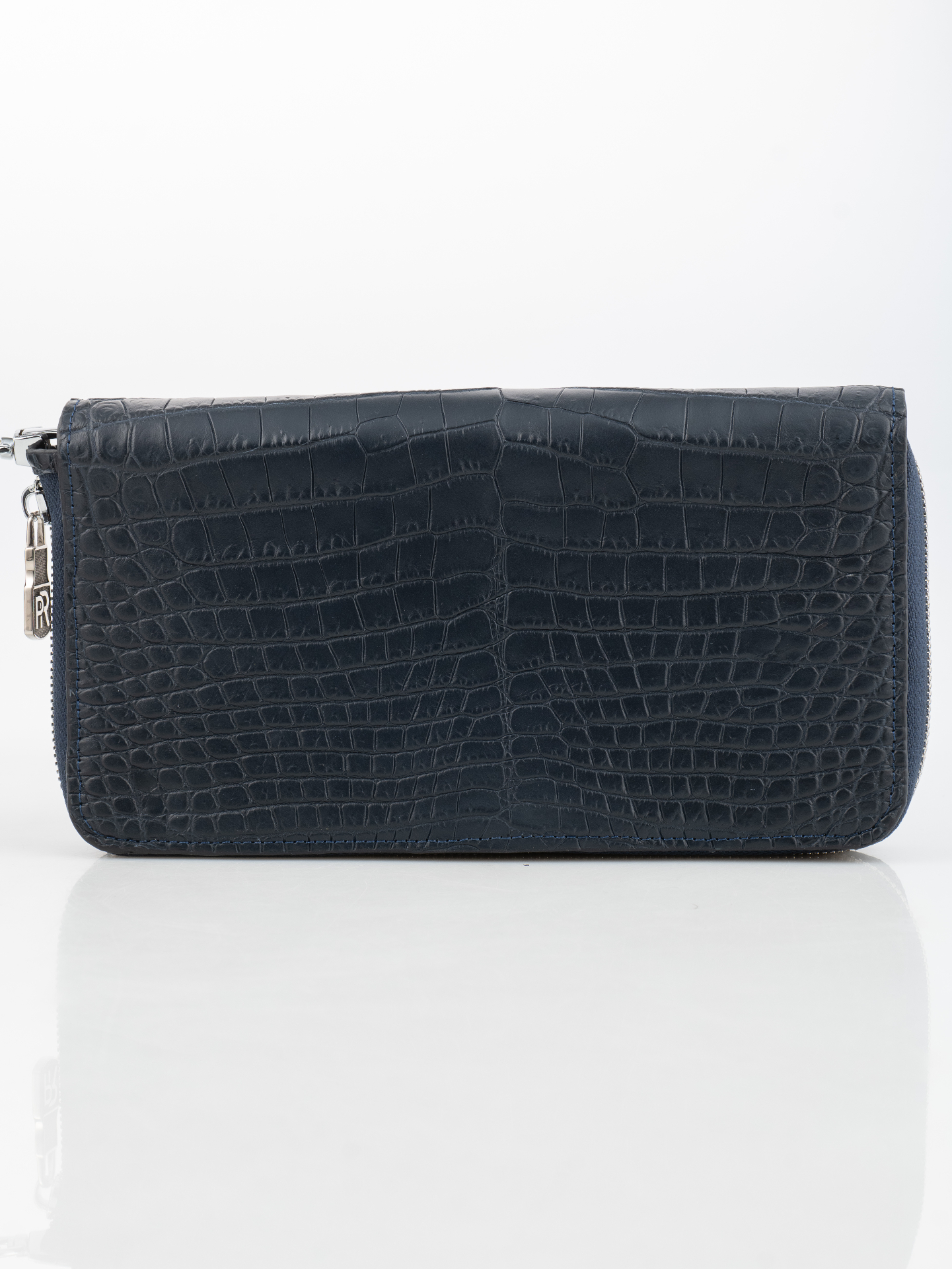 Navy Crocodile Mini Pochette - alternate view