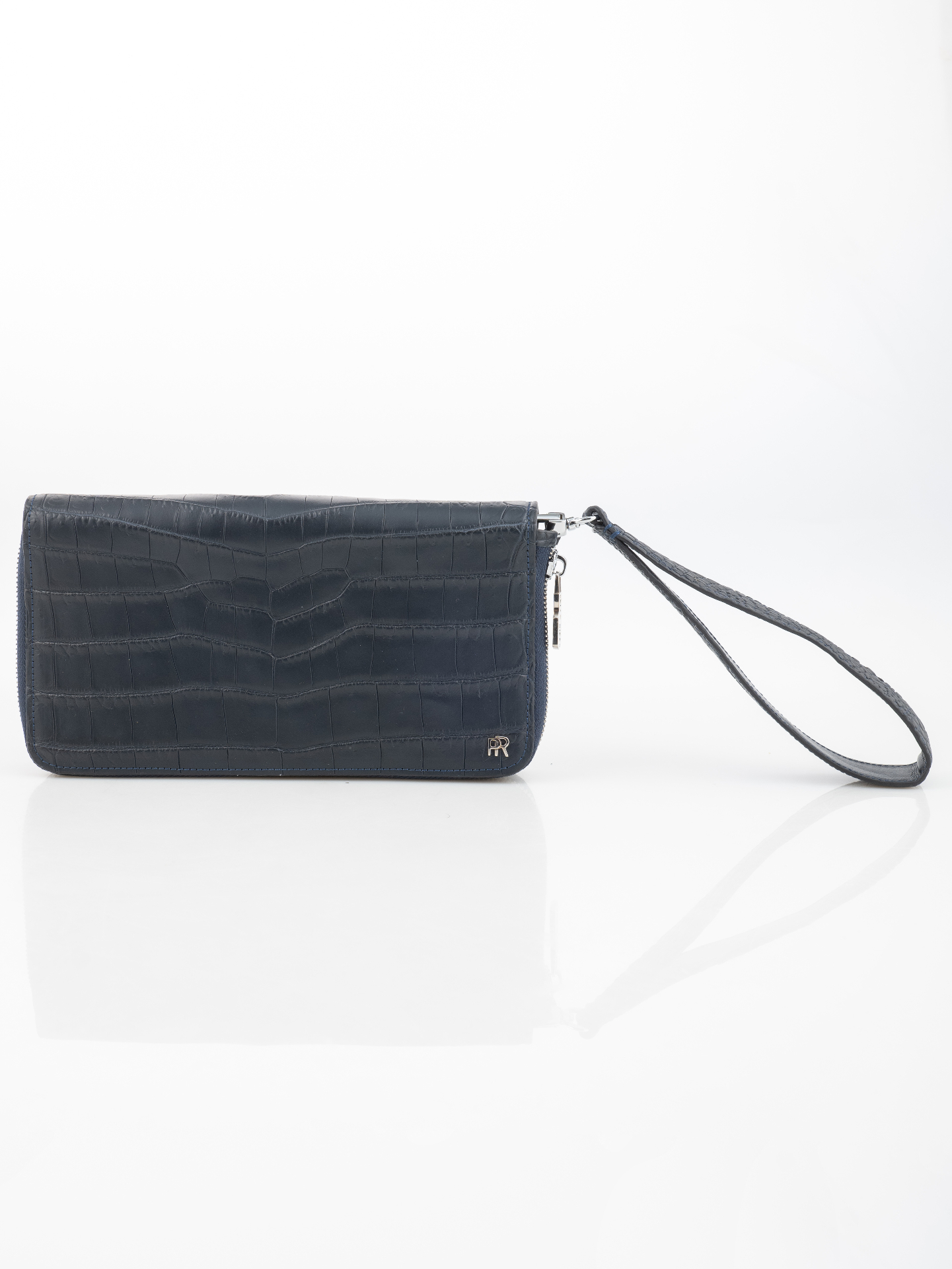 Navy Crocodile Mini Pochette view 3