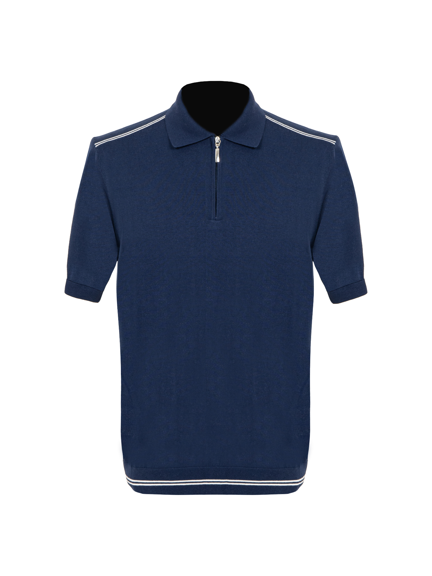 Navy Zip Polo