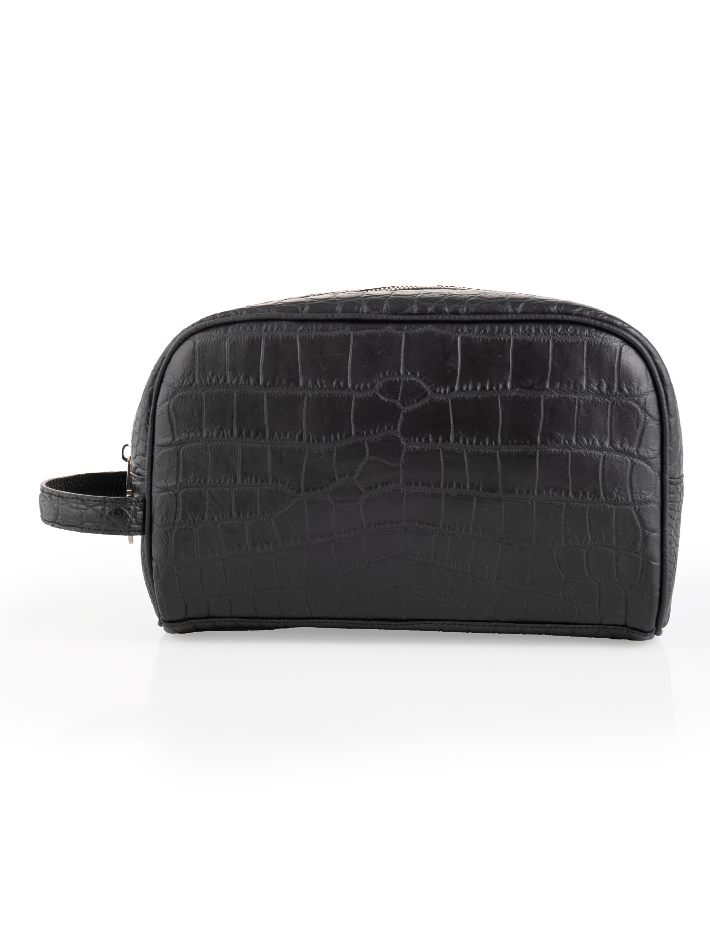 Noir Crocodile Wash Bag - alternate view